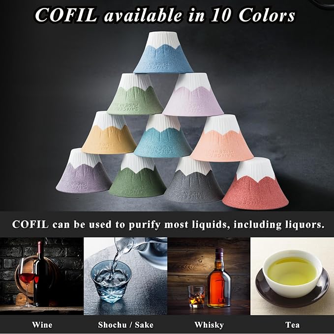 Ceramic Reusable Coffee Filter Dripper Paperless Sustinable Mt. Fuji Made in Japan (Purple)