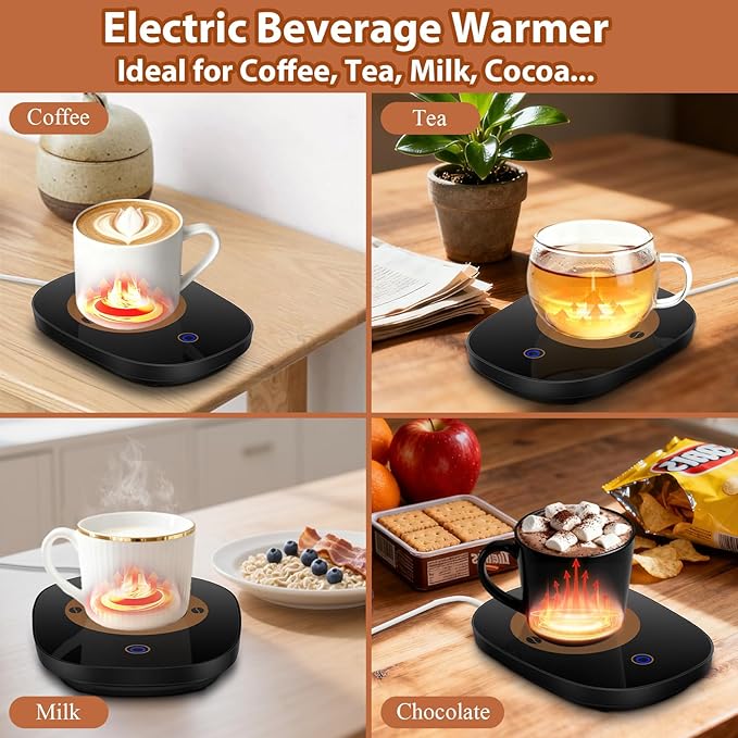 Coffee Warmer for Desk with Auto Shut Off,Coffee Mug Warmer for Desk with Auto Shut Off (Christmas Coffee Gifts)