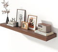 12 Inch Deep Floating Shelves | 55 Inch Walnut Floating Shelves | 55" W x 12" D Rustic Wood Shelves for Wall | Deep Walnut Shelves for Living Room Bathroom Laundry Room Kitchen