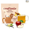 Craftmix Spiked Apple Cider Cocktail & Mocktail Drink Mixer, Skinny Mixes - Water Flavoring Packets - Made With Real Fruit - Vegan, Low-Carb, Low-Sugar, Non-GMO, Dairy Free, Gluten Free, 12 Pack