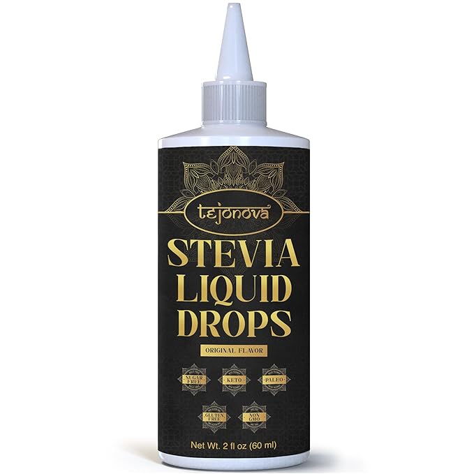 tejonova Stevia Liquid Drops, 2 fl oz, Zero Calorie Stevia Liquid Sweetener from Pure Stevia Extract, Stevia Sweetener for Drinks, Treats, No Sugar Liquid Stevia Drops, Keto Sweetener, No Aftertaste