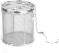 AUNMAS Stainless Steel Tea Ball Strainer and Filter, 4.7 Inch Infusion Basket for Loose Leaf Tea, Soup Seasonings, Broth with Hook,12 x 13cm