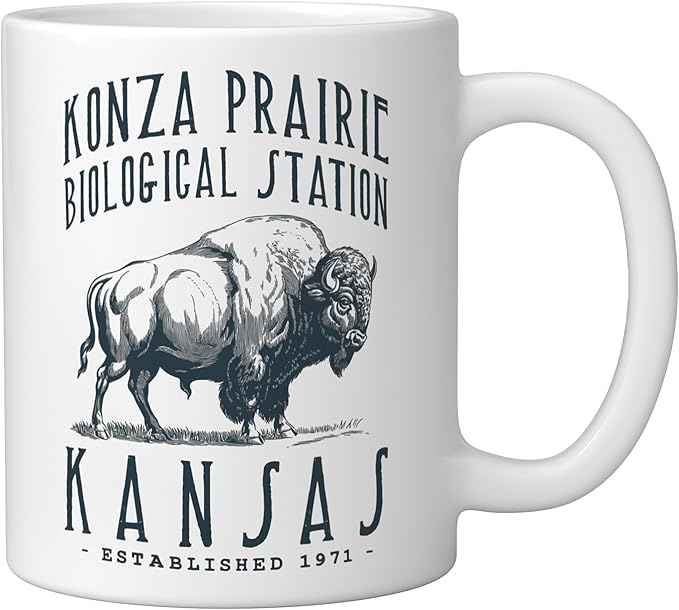 KONZA PRAIRIE, KANSAS. BISON DESIGN Ceramic Mug, White