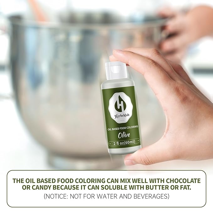 Olive Oil Based Food Coloring – 2 fl oz Professional Grade Concentrated Oil Food Dye for Melting Chocolate, Candy Melts, Cake Pops, Strawberries & Baking