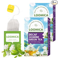 LOOMICA Decaf Jasmine Green Tea, Decaffeinated, Smooth & Refreshing Jasmine Green Tea Bags, Naturally Fragrant with Fresh Blossoms, Perfect for Relaxation & Daily Enjoyment, 20 Counts (Pack of 2)