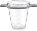 Teabloom Purity Loose-Leaf Tea Glass Infuser with Versatile Lid – 3.3 Borosilicate, Laser-Perforated Design, Universal Fit for Cups & Teapots, Toxin-Free Brewing, Ideal for Whole-Leaf Teas
