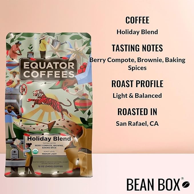Bean Box Holiday Coffee Sampler - Holiday Blend, 2-Pack, Whole Bean Coffee