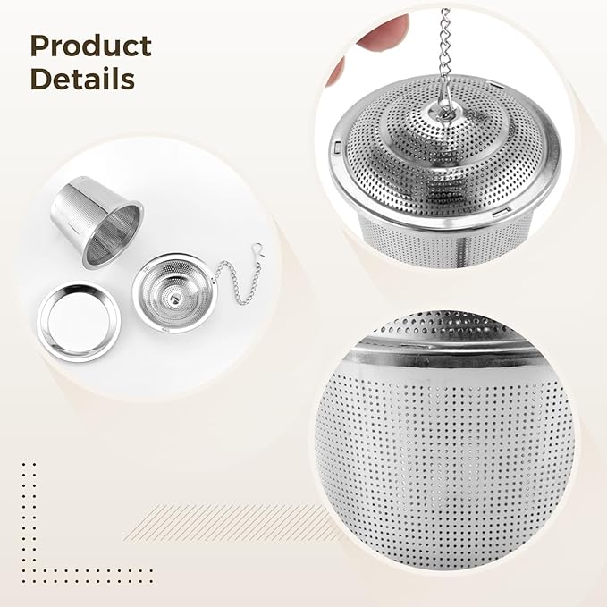 6 Pcs Stainless Steel Tea Infusers for Loose Leaf Tea, Fine Mesh Tea Strainers with Unique Spider, Pumpkin, Bat Designs, Includes Hanging Hooks for Easy Use, Ideal for Black, Green, and Herbal Teas