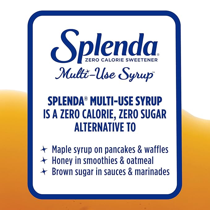Splenda Multi-Use Allulose Syrup, Zero Calorie, Sugar Free Substitute for Maple Syrup, Honey, Agave and Brown Sugar, 8oz Bottle