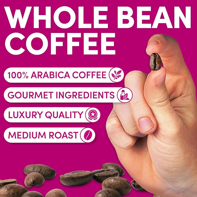Sarasota Coffee Whole Bean Jamaican Me Crazy | Medium Roast Gourmet Flavored Coffee Beans | Low Acid, Mold Free, Specialty Grade Bulk Beans | 5lb (80 oz)
