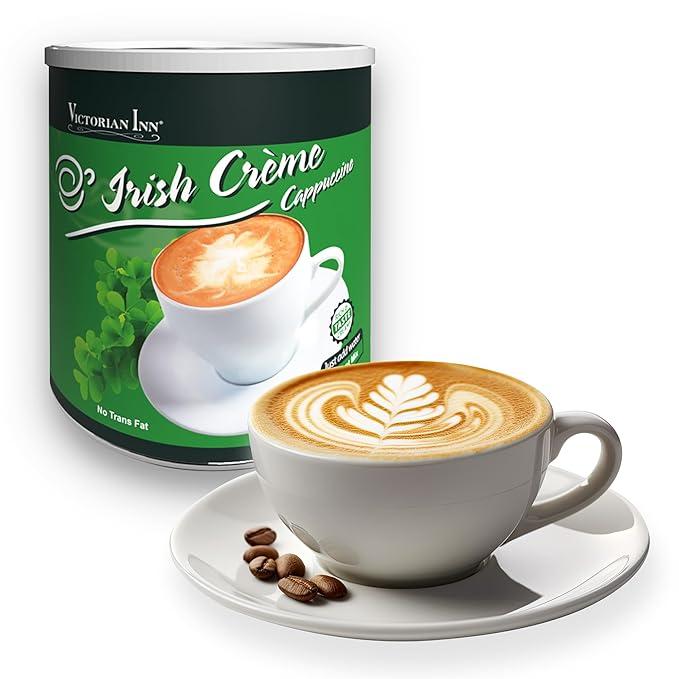 Victorian Inn Instant Cappuccino - Irish Crème Flavor - Smooth & Flavorful Coffee Mix - Perfect Hot, Cold, or Blended - Ideal as Coffee Creamer - 2 Pound (Pack of 6)