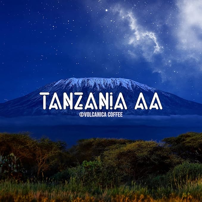 Tanzania AA Coffee, Mount Kilimanjaro, Whole Bean, Fresh Roasted, 16-ounce