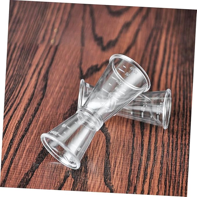 6pcs Bar Measuring Cup Double Jigger Plastic Cocktail Jigger Long Handle Bar Supplies