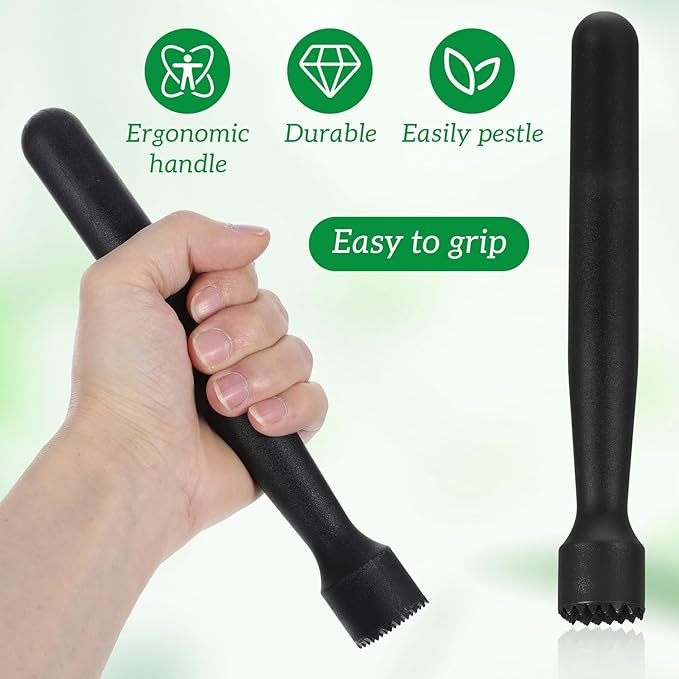 20 Pieces Muddler for Cocktails Plastic Bar Muddler Bulk 8 Inch Bar Accessories Tools Set for Home Ice Crusher Bartender Accessories Mojito Fruit Drink