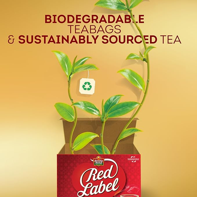 Red Label Tea | Loose Leaf Tea | Premium Brooke Bond | Black Tea | Indian Chai | Rich & Refreshing Flavor | Compatible for Chai | 900 Grams (Pack of 2)