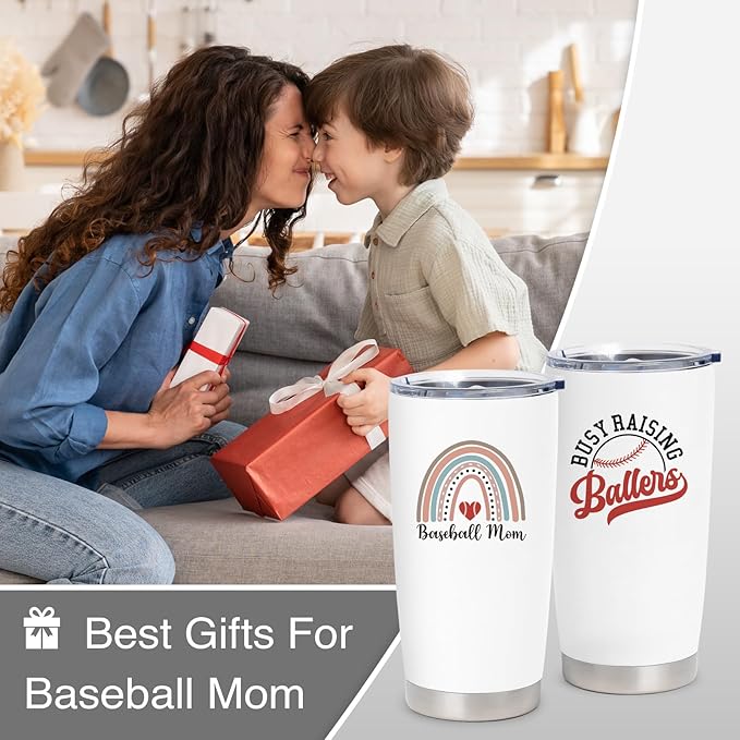 Baseball Mom Gifts for Women, Mothers Day Gifts for Baseball Mom, Team Moms Gift Baseballs, Unique Birthday Gift for Baseballs Moms 20oz Tumbler