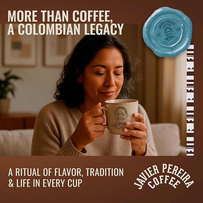 Javier Pereira Coffee - Sweet Boost Colombian Specialty Coffee – Medium Roast – 100% Arabica – Certified Café de Colombia – Sweet Fruity Notes – Whole Bean - 17.6 Oz