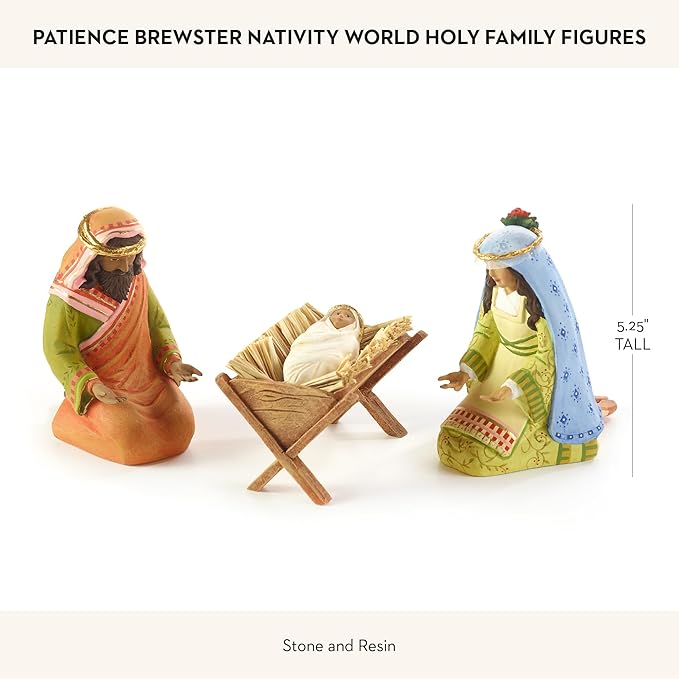 MACKENZIE-CHILDS Patience Brewster Nativity Figurine, Christmas Nativity Home Decor, World Holy Family