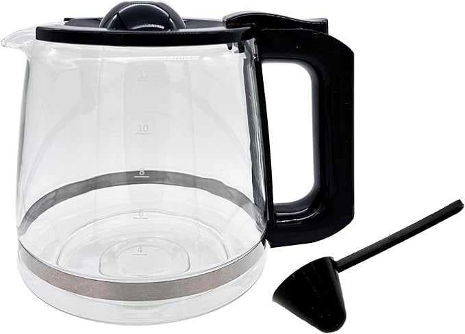 Glass Carafe Replacement Compatible with Mr Coffee 12 Cup Coffee Machine # RF, PC,SC,MMX,MSX, BVMC-RF300, BVMC-MSX23-NLY, BVMC-MMX23,BVMC-SC12BL1-2,BVMC-PL12BL1-NP,BVMC-EM100 Series