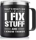 NOWWISH Christmas Gifts for Men, Dad Coffee Mug, Fun Birthday Cups for Dad Husband Grandpa from Daughter Son, 14oz Black