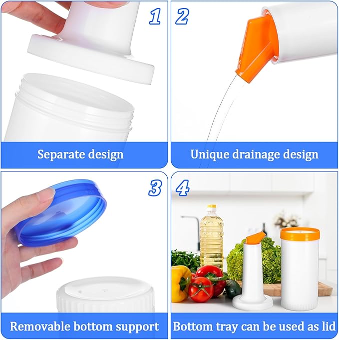6-Piece Professional Bar Juice Pour Bottles Set - 0.9 Quart Juice Pourers for Bartending, Store and Pour Containers for Bar with Leakproof Spouts (Multicolor, 3.7x13 Inch, PP Plastic)