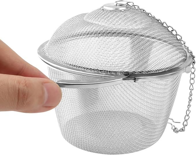 ZOENHOU Set of 5 Tea Infuser for Loose Tea, 5 Sizes Fine Mesh Tea Strainer with Chain, Stainless Steel Tea Ball Infusers for Loose Tea Spices Herbs