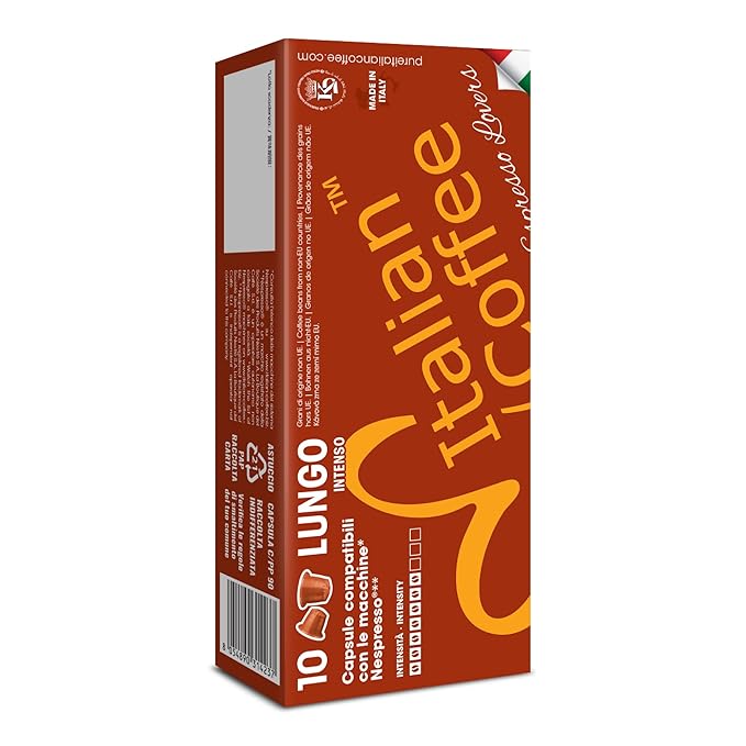Italian Coffee for Espresso Lovers capsules compatible with Nespresso Original Line machines (Lungo Regular, 400 Count (Pack of 1))