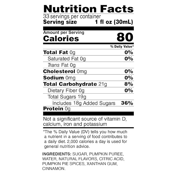 Monin - Spiced Pumpkin Purée, Pumpkin and Cinnamon Flavor, Natural Flavors, Great for Lattes, Milkshakes, Specialty Coffees, and Cocktails, Non-GMO, Gluten-Free (1 Liter)