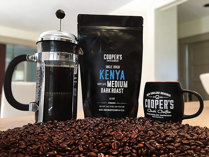 Kenya AA Medium-Dark Roast Coffee Beans, Single Origin Ground Coffee, Gourmet Coffee - 5lb Bag