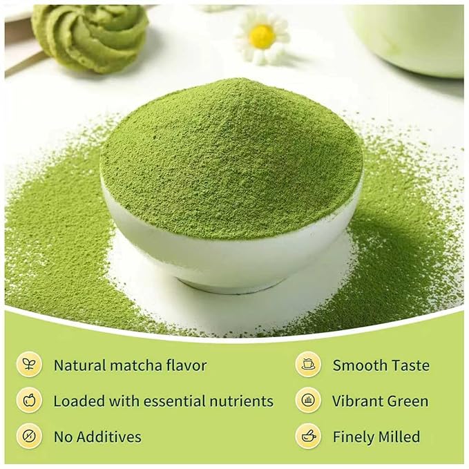 GaoGaoFen Matcha Green Tea Powder,8.1oz/230g,Premium Pure Matcha Powder for Baking, Lattes,ice cream and Smoothies,Culinary Grade, Zero Sugar No Additives