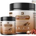 B BEWORTHS 2Pack Mushroom Coffee Powder with MCT Oil - 10 Mushroom Lion's Mane, Turkey Tail, Reishi, Cordyceps & Chaga - Instant Arabica Mushroom Coffee for Focus, Immune, Gut & Brain Health | Keto