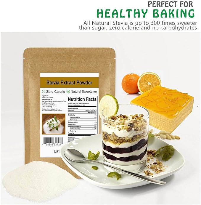 Pure Stevia Extract Powder without Erythritol 17.7oz(500g) - Highly Concentrated Stevia Powder Sweetener, Zero Calorie, No Artificial, Natural Sugar Alternative