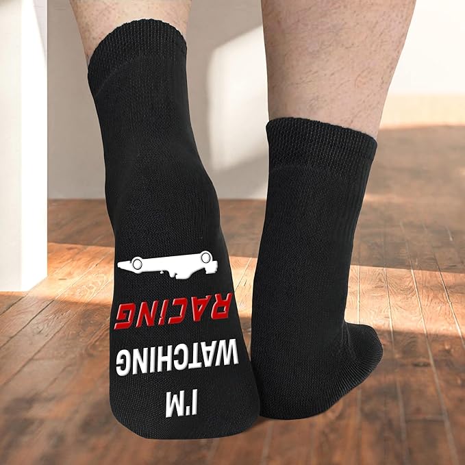 VICRAZY Racing Car, Sport Car Socks for Men, Women - Formula 1 Gifts, Racing Socks, Stocking Stuffers for Men, Women