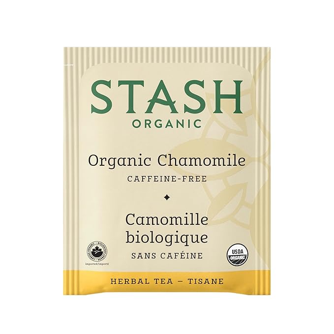 Stash Tea Organic Chamomile Tea, Caffeine-Free, Non-GMO Project Verified, Serve Hot or Iced, 96 Tea Bags, 16 count (6 pack)