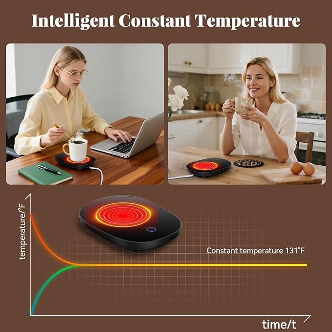 Coffee Mug Warmer for Desk with Auto Shut Off, Coffee Warmer with Auto Shut Off for Desk Office Home (Birthday Xmas Gifts)