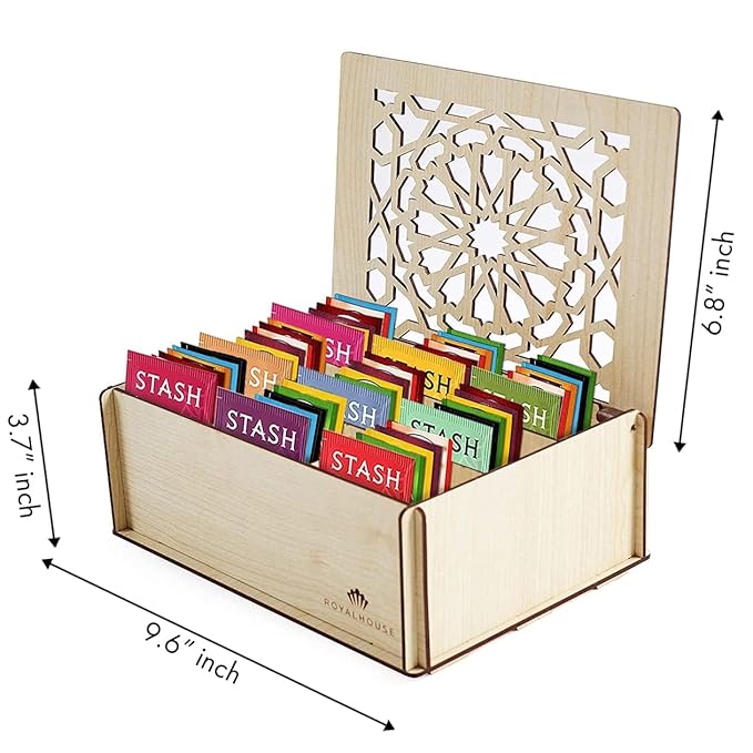 Tea Sampler Gift Box – 80 Tea Bags, 28 Flavors – White MDF Wooden Organizer – Variety Pack for Family, Friends, Coworkers