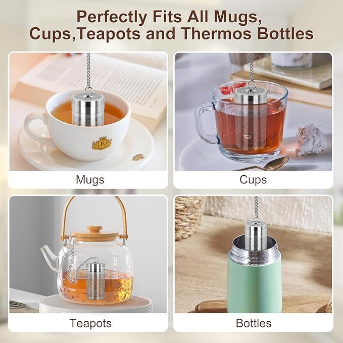 316 Stainless Steel Tea Strainer for Loose Leaf Tea (1, Small)