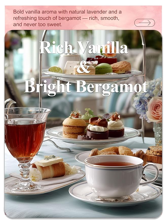 LOOMICA Paris Breakfast Black Tea, Smooth Black Tea Blend with & Natural Lavender, Refreshing Bergamot & Sweet Vanilla, Rich Morning Tea, Perfect with Milk or Honey, No Artificial Sugar Added, 20 Count