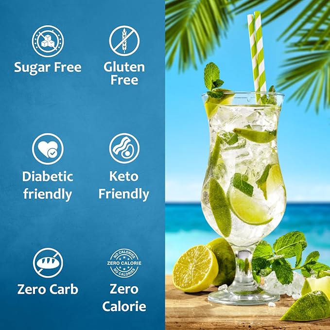 Syruvia Sugar Free Mojito Syrup, Flavored Syrup for Cocktails, Drinks, Lemonades, Iced Teas, and Desserts – 25.4 fl oz (Pack of 2)
