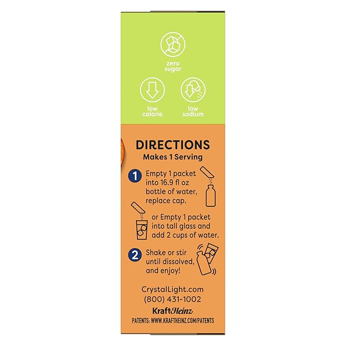 Crystal Light Peach Iced Tea Artificially Flavored Powdered Drink Mix, 10 ct. On-the-Go-Packets (Pack of 9)