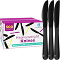 Plastic Knives Heavy Duty - Disposable Knives Plastic Utensils - Plastic Cutlery For Parties, Celebrations And Events Pack Of 500