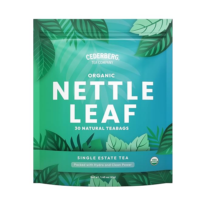 Cederberg Tea Company Organic Nettle Leaf Tea — 30 Tea Bags | Organic Herbal Tea From Single Origin | Eco-Friendly Tea Bags | Non-GMO Caffeine Free Tea With Zero Sugar