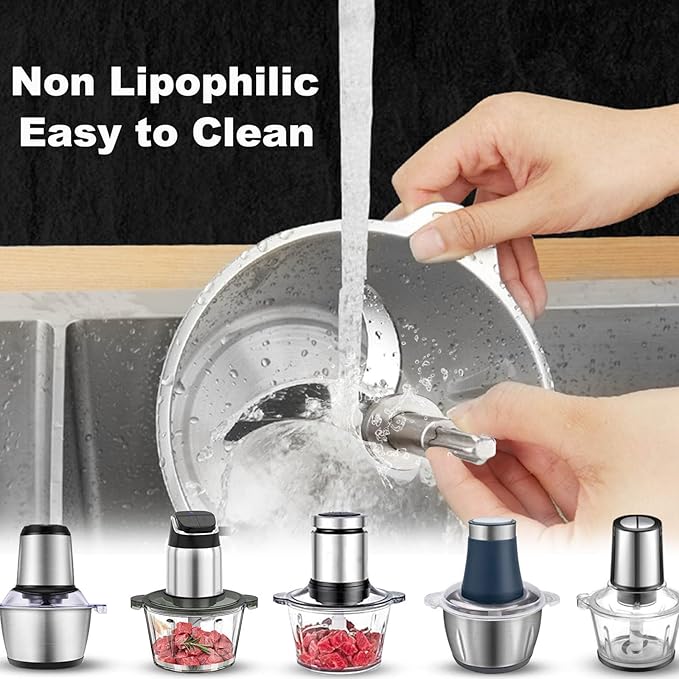 All Stainless Steel Food Processor Blade, Universal 8 Cup Plastic-Free Chopper Part Compatible with Ganiza, KOIOS, Syvio, Kitchen in the box, Homeasy and Most 8 Cup/2L Bowls