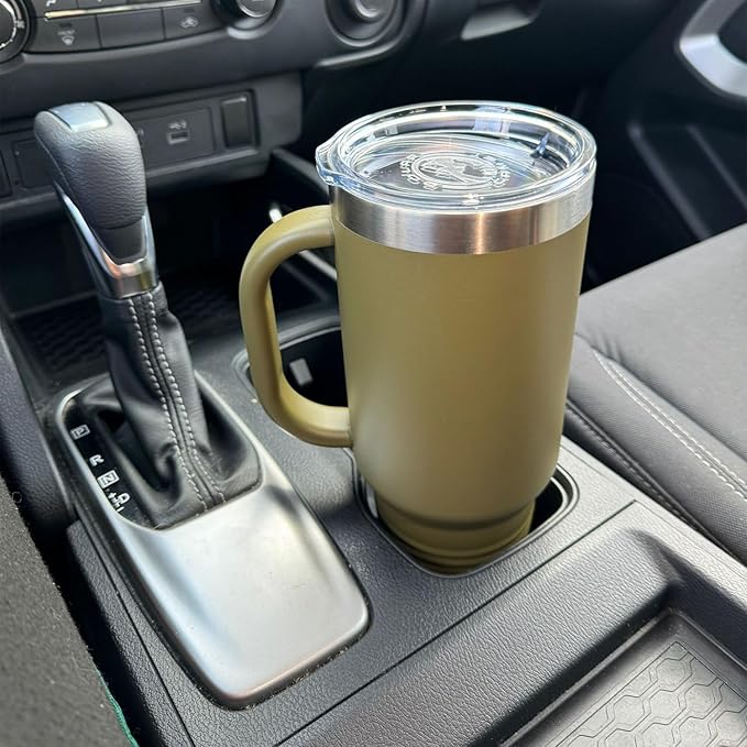 40oz Vacuum Insulated Travel Mug with Handle, Sushi, Personalized Engraving Included (Gray)
