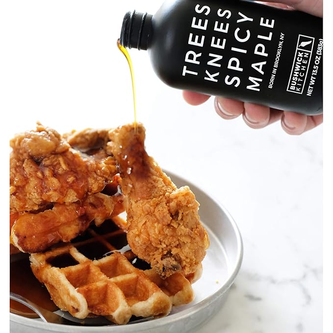 Trees Knees Spicy Maple Syrup, Grade-A Organic Maple Syrup with a Fiery Kick from Habanero Peppers, Vegan, Gluten Free & Made in the USA, Pure & All Natural, 11.5oz
