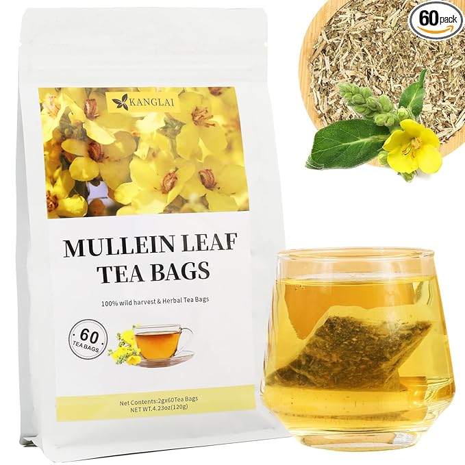 Mullein Leaf Tea Bags, Caffeine-free Natural Healthy Herbal Tea