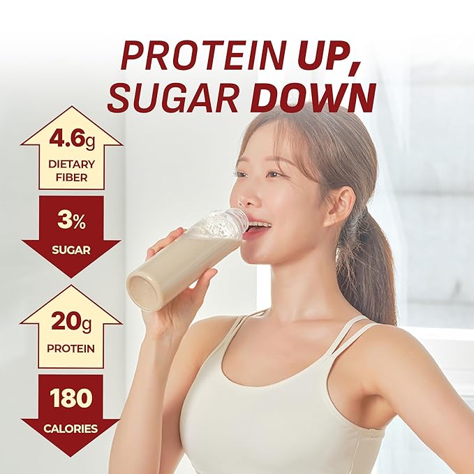 Milk Tea Protein Shake, With Crunchy Protein Balls, Protein Smoothie Powder - 20g Protein, Low Sugar, Keto-Friendly Meal Replacement Shake, 1.59oz, 7packs 7 Servings (7 Packs X 1.59 oz)