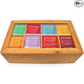 Tea Sampler Gift Box – 80 Tea Bags, 30 Unique Flavors – Bamboo Organizer – Premium Variety Pack for Family, Friends, Coworkers