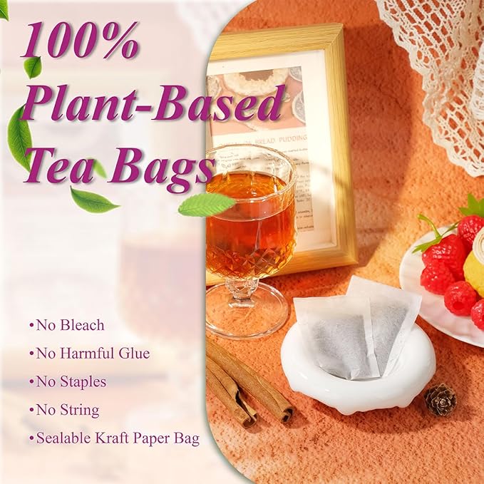 WT WEETEE Decaf Earl Grey Tea Bags, 100 Count CO2-Decaffeinated Black Tea Flavored with Bergamot Orange, Smooth & Refreshing, Drink All Day