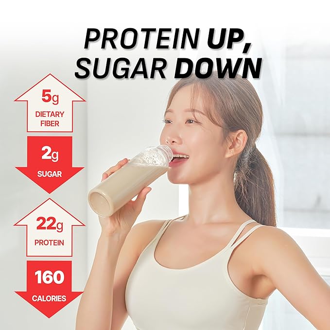 Black Sesame Protein Shake, With Crunchy Protein Balls, Protein Smoothie Powder - 22g Protein, Low Sugar, Keto-Friendly Meal Replacement Shake, 1.59oz, 7packs, 7 Servings (7 Packs X 1.59 oz)